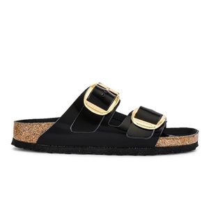 Birkenstock Arizona High Shine Big Buckle Sandal in high shine black size 40